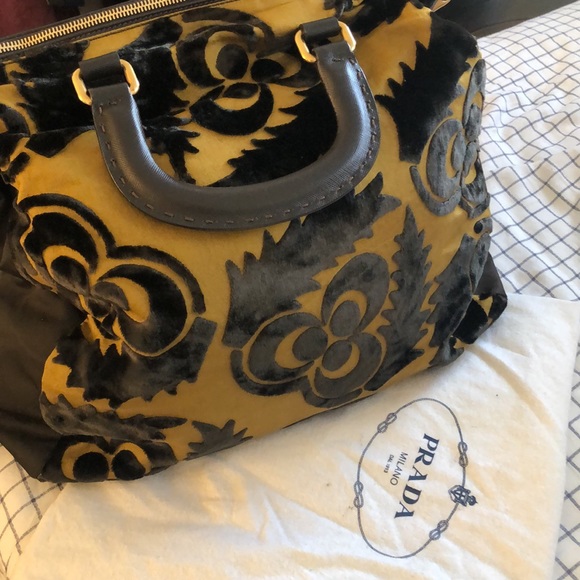 Prada Velluto leather and velvet jacquard purse - Picture 6 of 16